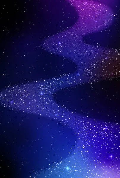 Tanabata Mléčná Dráha Noční Obloha Pozadí — Stockový vektor