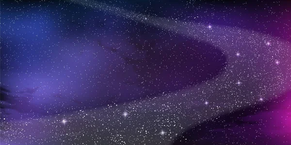 은하수 밤하늘 — 스톡 벡터
