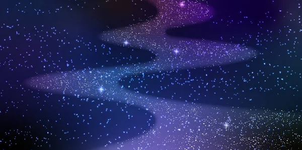 Tanabata Calea Lactee Noapte Cer Fundal — Vector de stoc