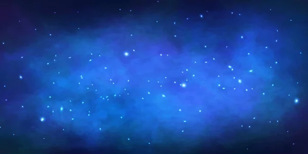Ciel Nocturne Étoiles Paysage Arrière Plan — Image vectorielle