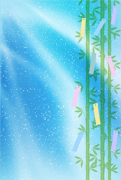 Tanabata Nachthimmel Milchstraße Hintergrund — Stockvektor