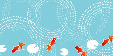 Japon Desenli Japon Japon Balığı Yaz Arkaplanı