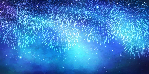 Feuerwerk Tanabata Milchstraße Sommer Hintergrund — Stockvektor