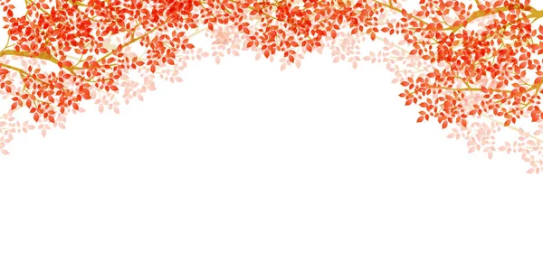 Podzimní Listí Podzimní Krajiny Pozadí — Stockový vektor