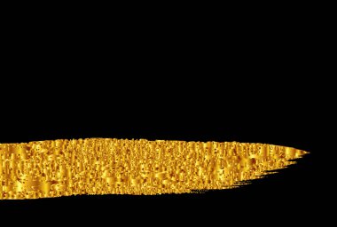 Altın Japon Desenli Fırça Arkaplanı