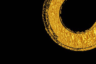 Altın Japon Desenli Fırça Arkaplanı