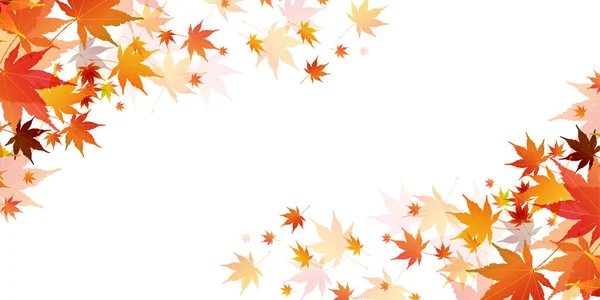 Φθινόπωρο Αφήνει Φόντο Τοπίου Σφενδάμου — Διανυσματικό Αρχείο