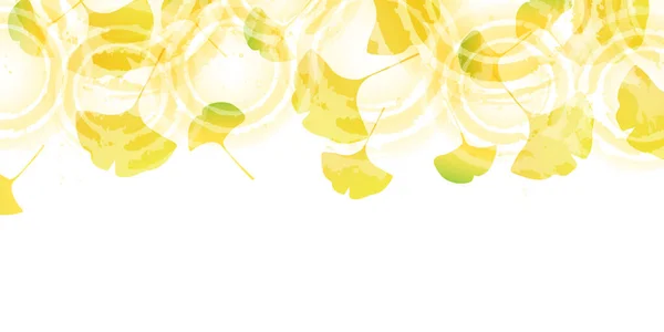 Güz Yaprakları Ginkgo Sonbahar Arkaplanı — Stok Vektör