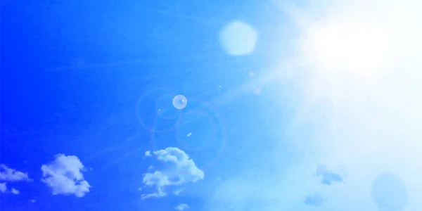 Μπλε Ουρανό Σύννεφο Τοπίο Φόντο — Διανυσματικό Αρχείο