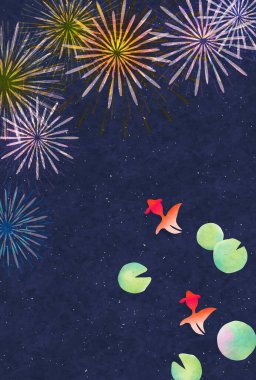 Havai fişekler sıcak yaz arkaplanı