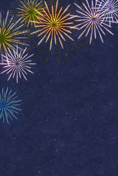 Feuerwerk Sommer Licht Himmel Hintergrund — Stockvektor
