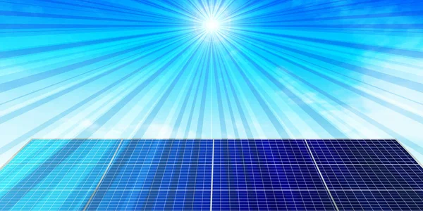Solar Luz Solar Céu Paisagem Fundo — Vetor de Stock