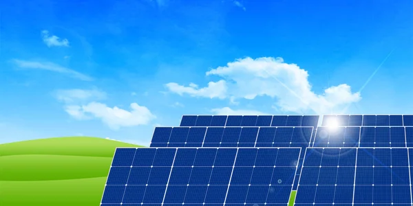 Solar Luz Solar Céu Paisagem Fundo —  Vetores de Stock