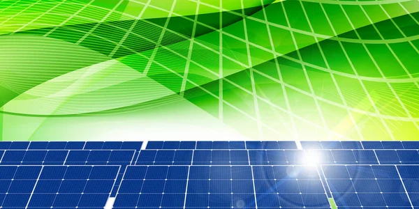 Energia Solar Fotovoltaica Paisagem Fundo —  Vetores de Stock