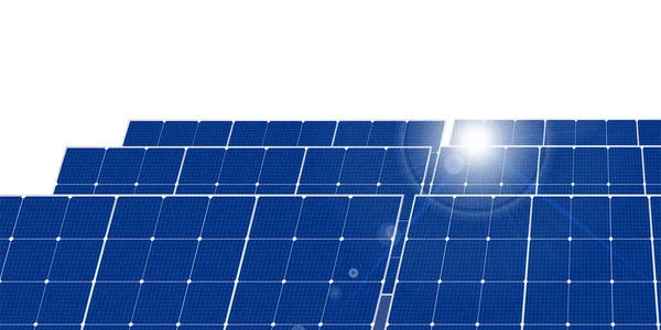 Ηλιακή Φωτοβολταϊκή Ενέργεια Τοπίο Φόντο — Διανυσματικό Αρχείο