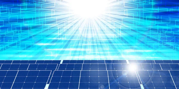 Solar Luz Solar Mar Paisagem Fundo —  Vetores de Stock