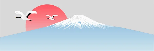 Fuji Japão Paisagem Património Mundial — Vetor de Stock