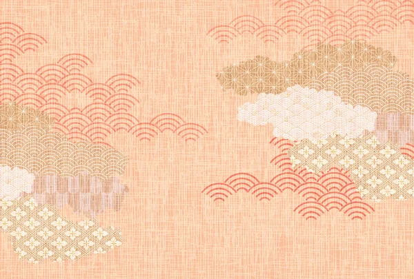 秋季日本模式的背景 — 图库矢量图片