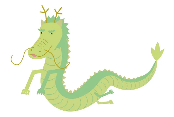 Dragon Κάρτα Του Νέου Έτους Κινεζική Zodiac Εικονίδιο — Διανυσματικό Αρχείο