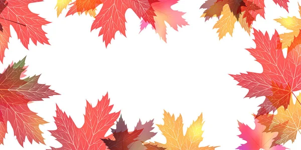 Hösten Lämnar Lönn Träd Höst Bakgrund — Stock vektor