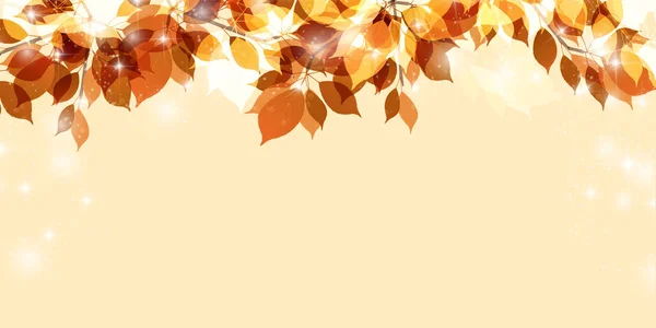 Podzimní Listí Opouští Podzimní Pozadí — Stockový vektor