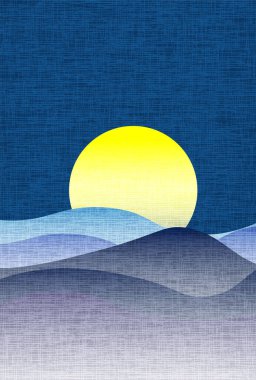 Tsukimi 15 gece dolunay arkaplanı