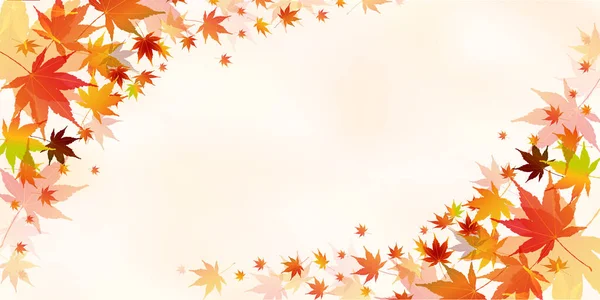 Autumn Leaves Maple Tree Autumn Background — Stock Vector