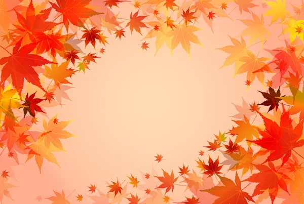Осенние Листья Кленовое Дерево Осенний Фон — стоковый вектор