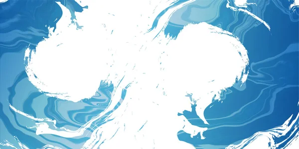 Nami Whirlpool Blue Japanese Pattern Hintergrund — Stockvektor