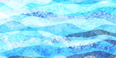 Nami Mavi Japon Desenli Arkaplan