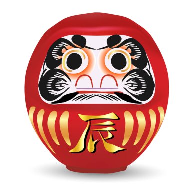 Ejderha Yeni Yıl Kartı Daruma Simgesi