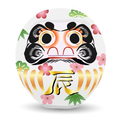 Ejderha Yeni Yıl Kartı Daruma Simgesi