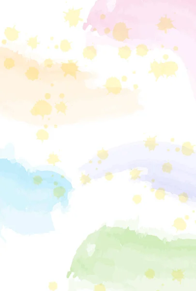 Kleurrijke Aquarel Japanse Patroon Achtergrond — Stockvector