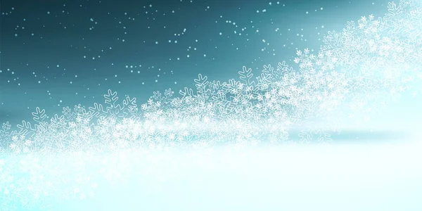 Neve Natale Inverno Cielo Sfondo — Vettoriale Stock