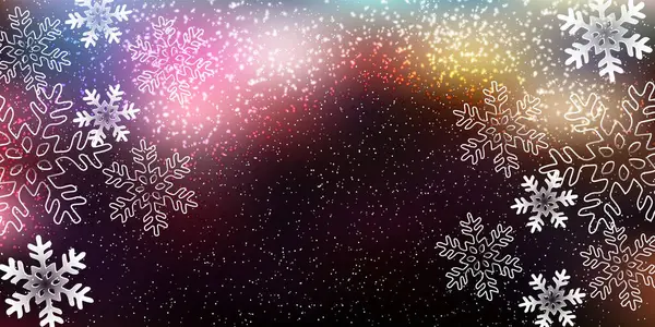 Snow Christmas Winter Sky Background — ストックベクタ