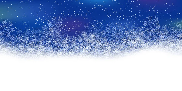 Natal Neve Céu Inverno Fundo — Vetor de Stock
