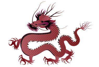 Ejderha Yeni Yıl Kartı Çin Zodyak Simgesi