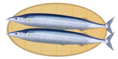 Sonbahar saury balık tadı simgesi