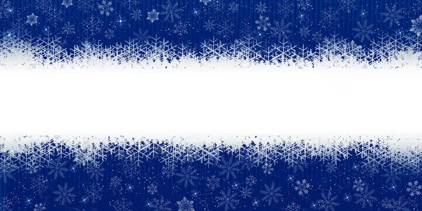 Sneeuw Kerst Winter Lucht Achtergrond — Stockvector