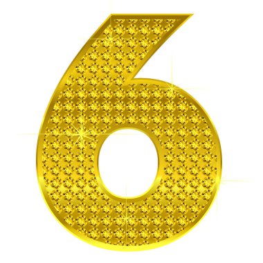 6 numaralı altın elmas simgesi