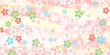 Kiraz Çiçeği Yeni Yıl Kartı bahar arkaplanı