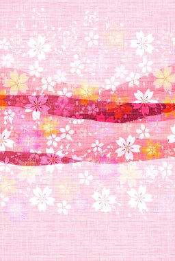 Kiraz Çiçeği Yeni Yıl Kartı bahar arkaplanı