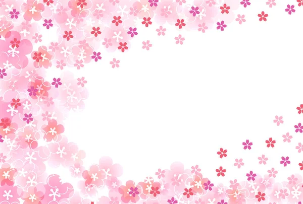 Kirschblüten Pflaumenblüten Neujahrskarte Frühling Hintergrund — Stockvektor