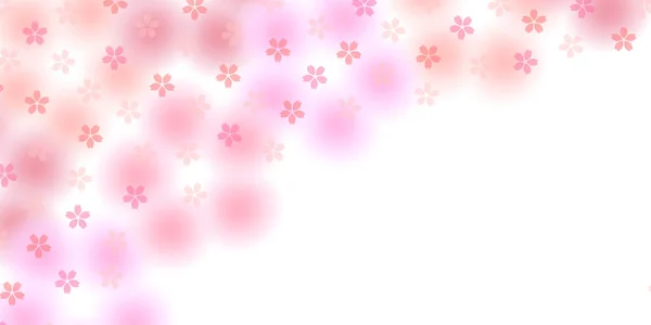 Fleurs Cerisier Fond Printemps Carte Nouvel — Image vectorielle