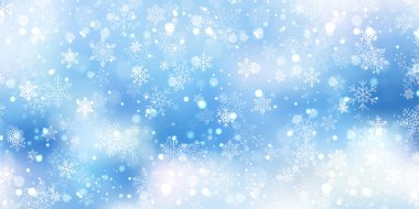 Noel karlı kış manzarası