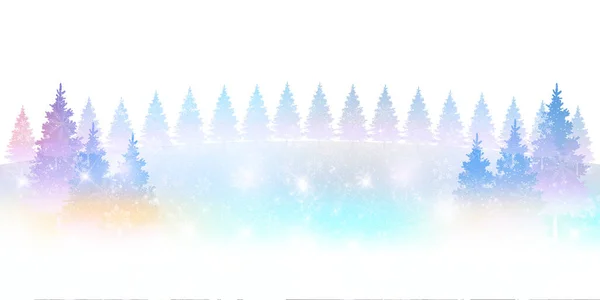 Noël Neige Hiver Paysage Fond — Image vectorielle