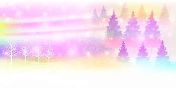 Weihnachten Schnee Winter Landschaft Hintergrund — Stockvektor
