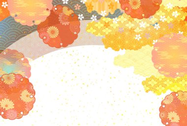 Kiraz çiçekleri Japon desenli arka plan