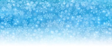 Noel karlı kış manzarası