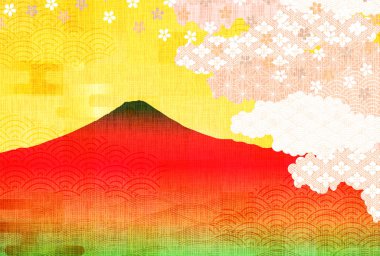 Fuji Gündoğumu Nhojo Japon Model Arkaplanı